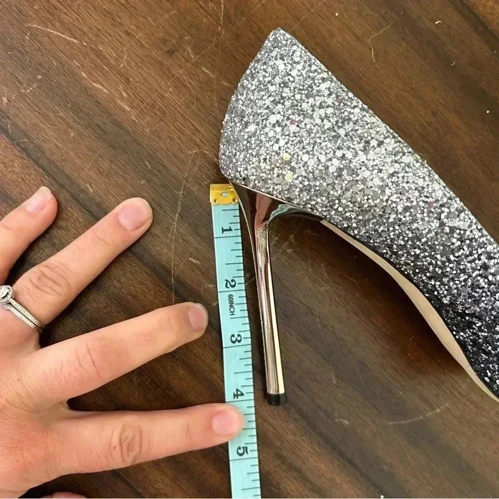 Jimmy Choo Romy Glitter Ombre Pump Size 8.5